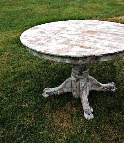 Shabby chic pedestal dining table