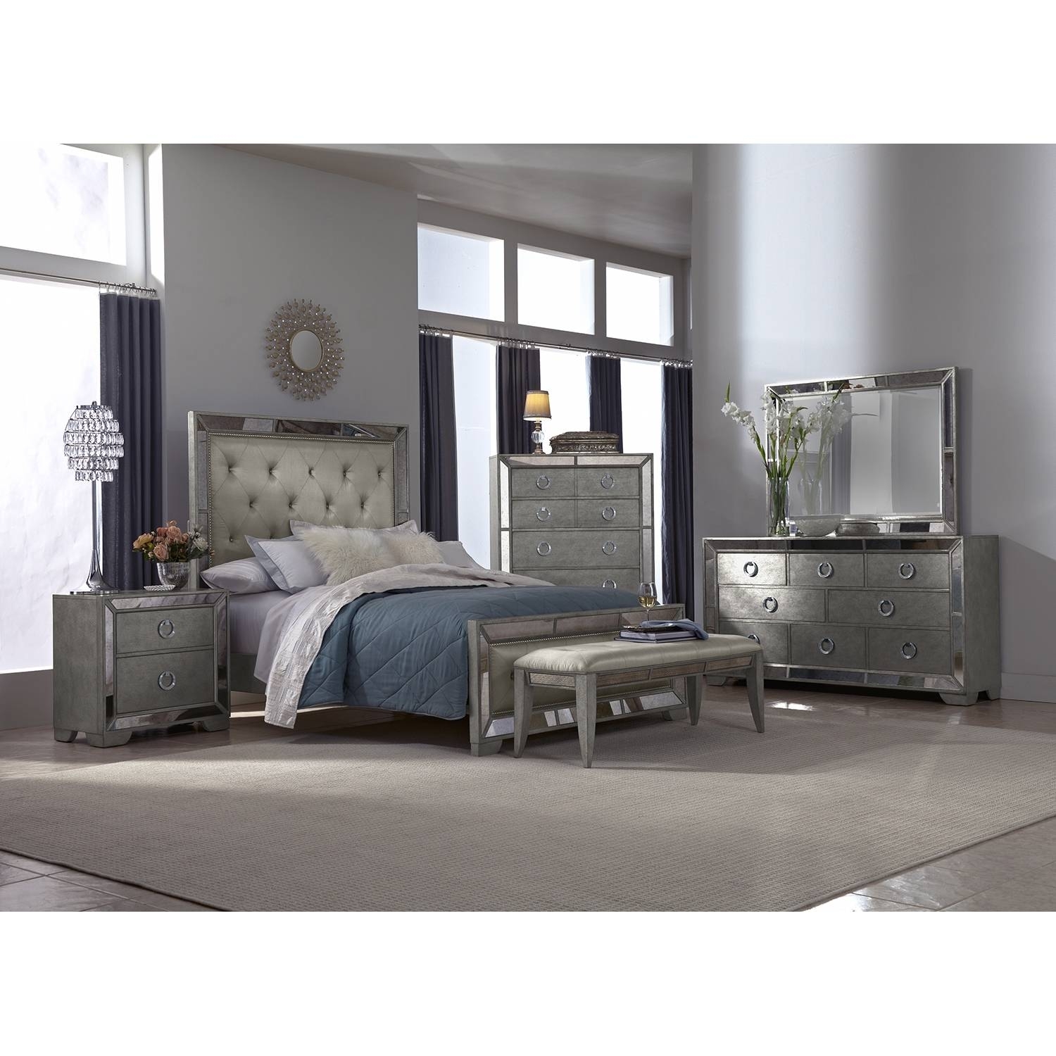 Silver bedroom furniture sets