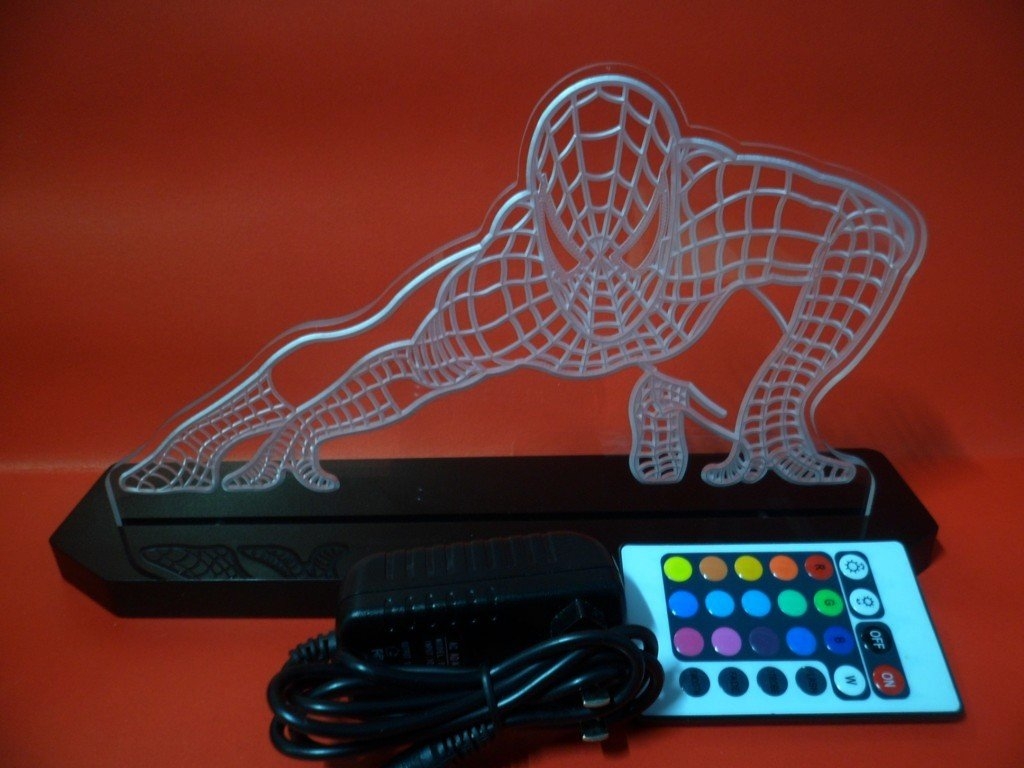 Spiderman Super Hero LED Table Lamp Night Light Kids Room Game Room