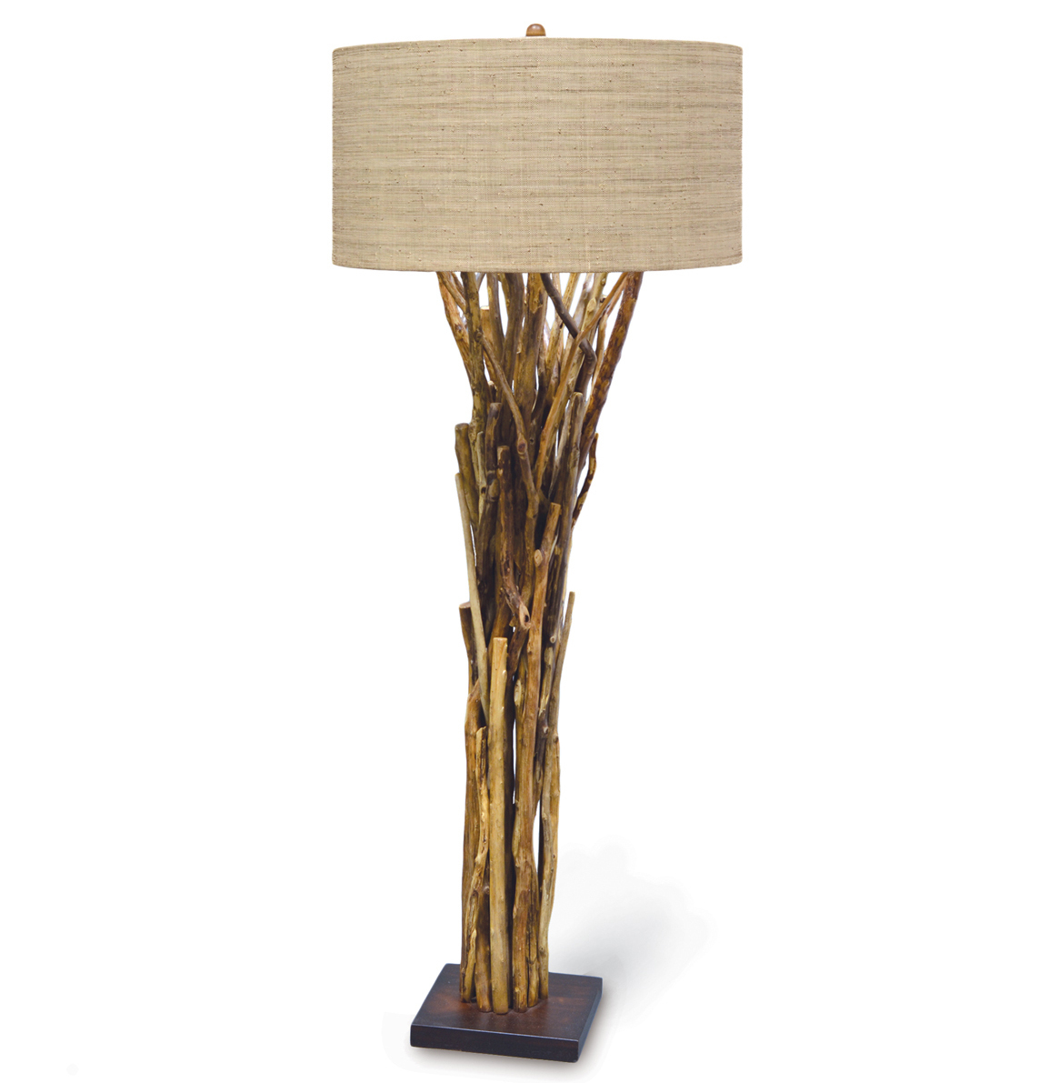 Umber Rustic Lodge Bundled Branches Floor Lamp S Transitional Floor Lamps