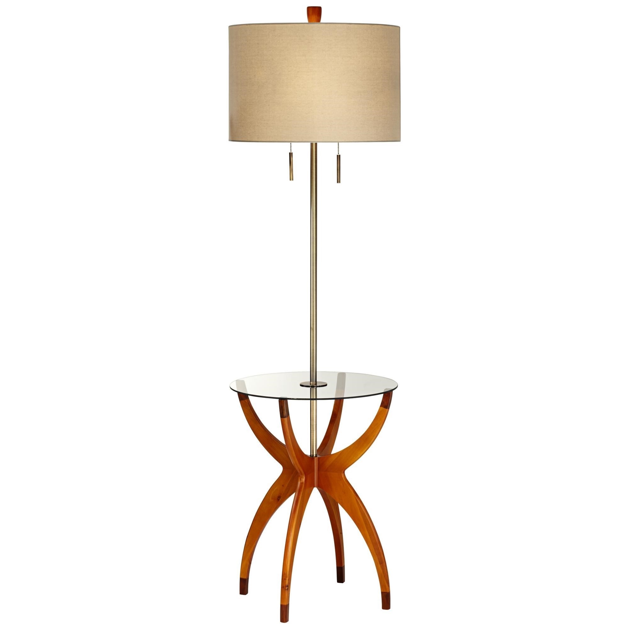 Vanguard Floor Lamp with Glass Tray Table