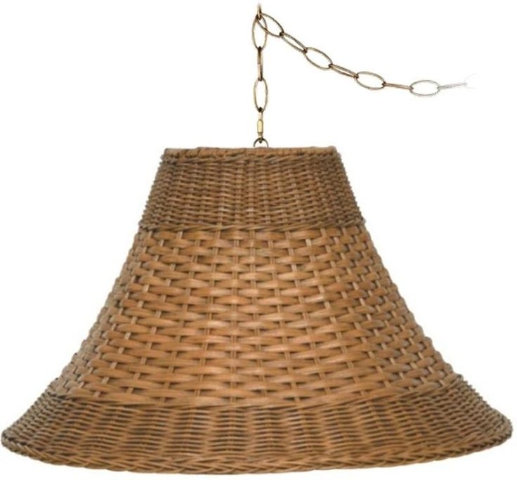Wicker swag lamp pendant light hanging