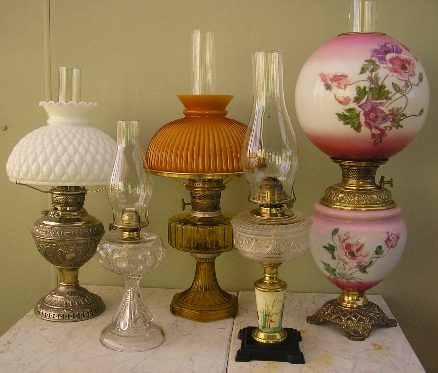 antique lamp globes for sale