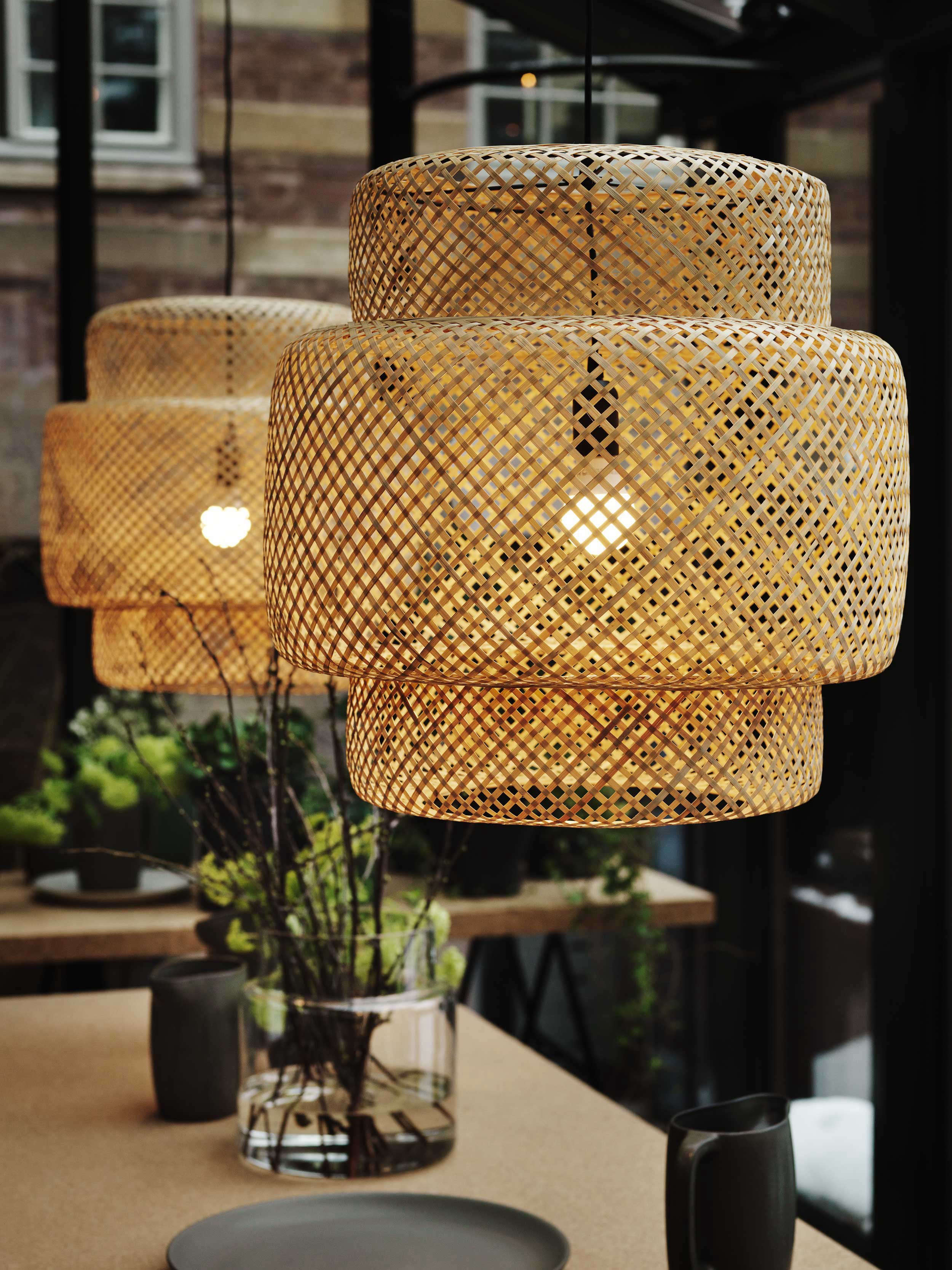 Bamboo pendant light