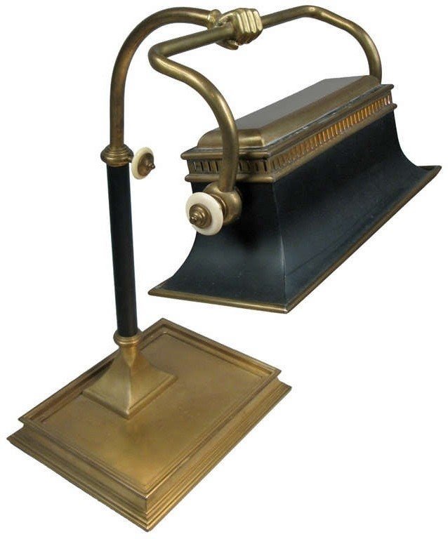Brass Hand Library Desk Lamp Chapman