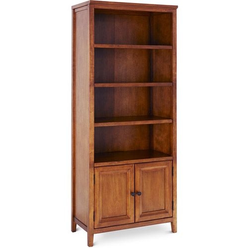 Canopy tall 4 shelf bookcase with doors multiple finishes 2