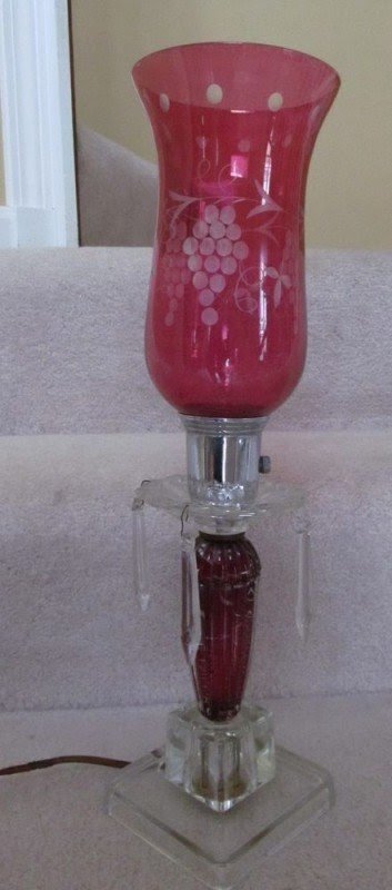Cranberry depression glass