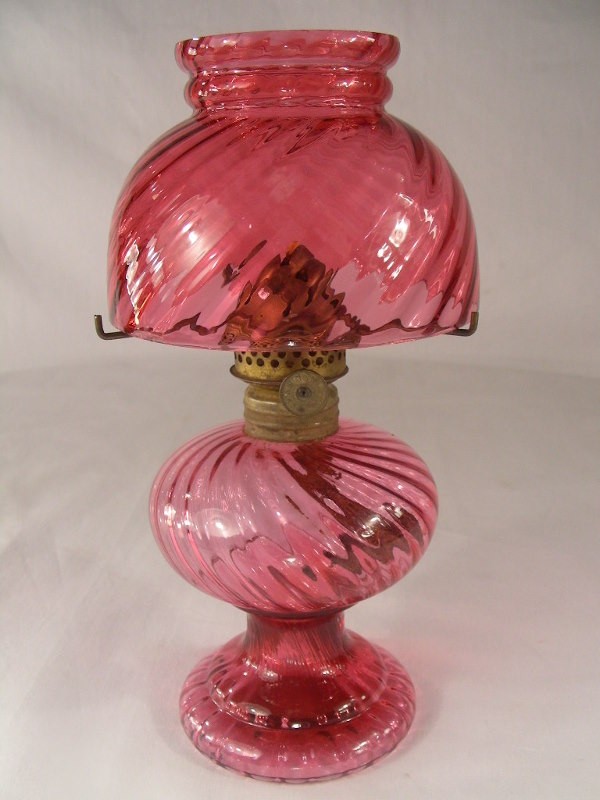 Cranberry glass lamps 4