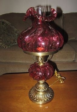 Cranberry glass lamps bing images