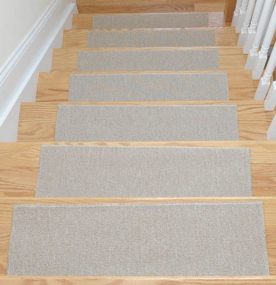 Gray stair treads