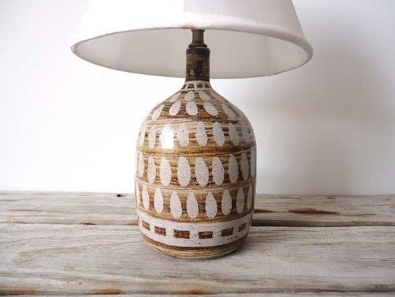 Vintage Handmade Pottery Lamps