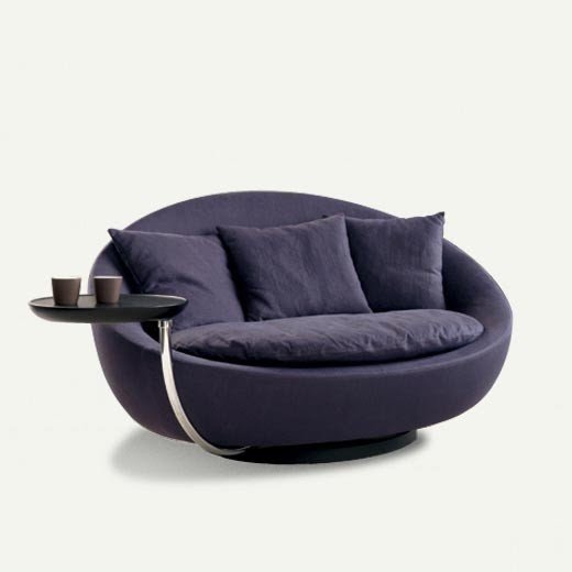 round loveseat chair