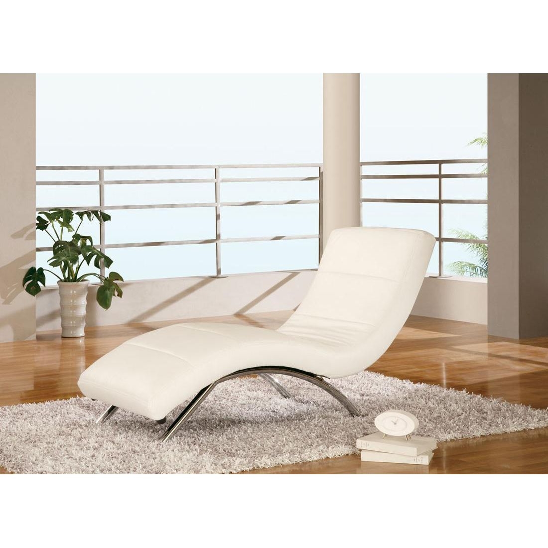 Cream leather chaise online lounge