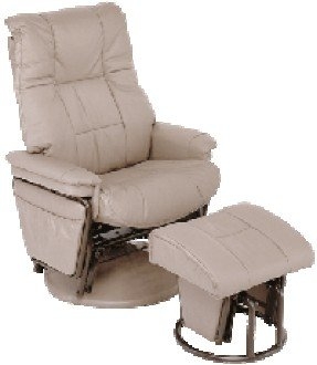 leather glider with ottoman