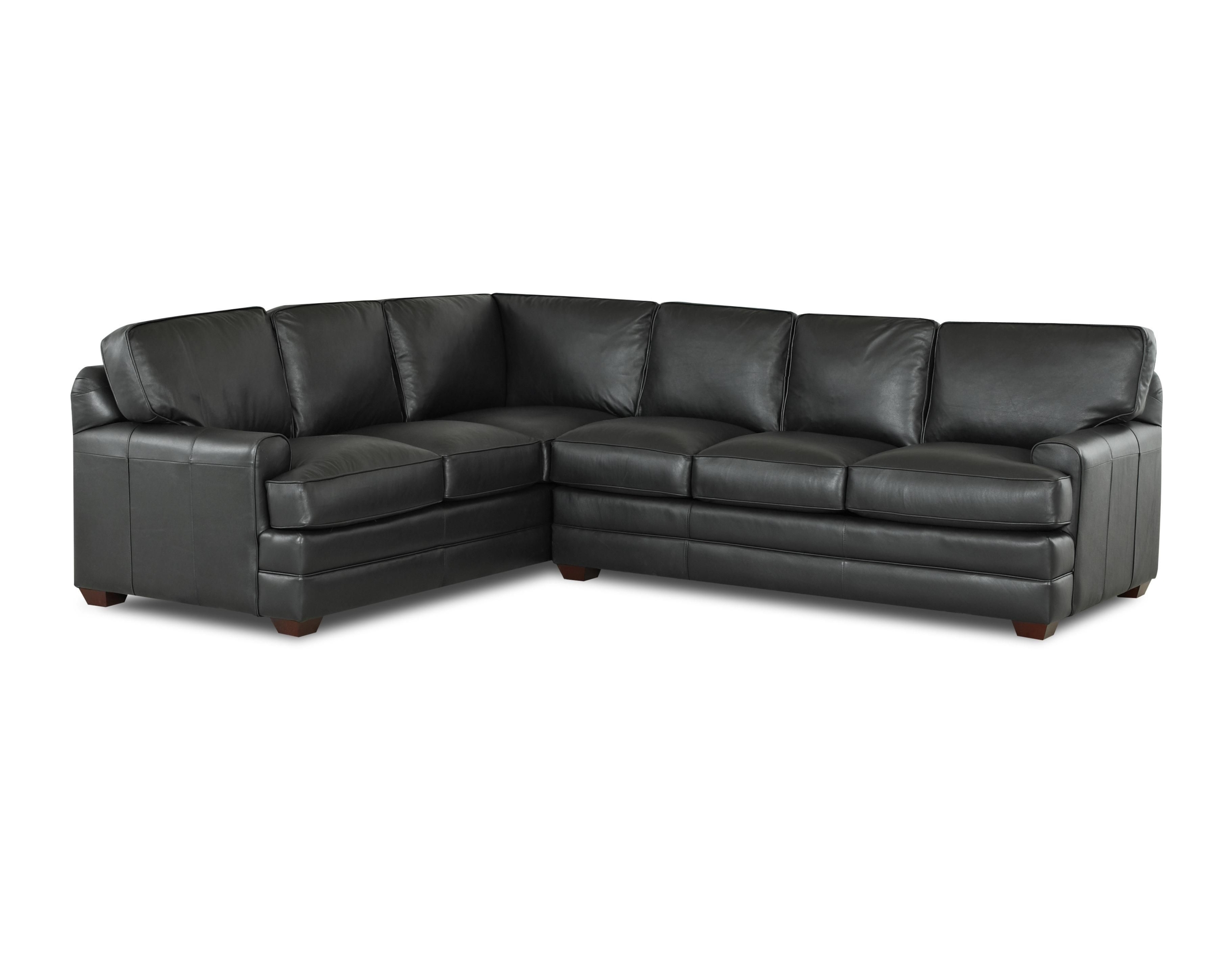 Leather sectional sofa with sleeper 1