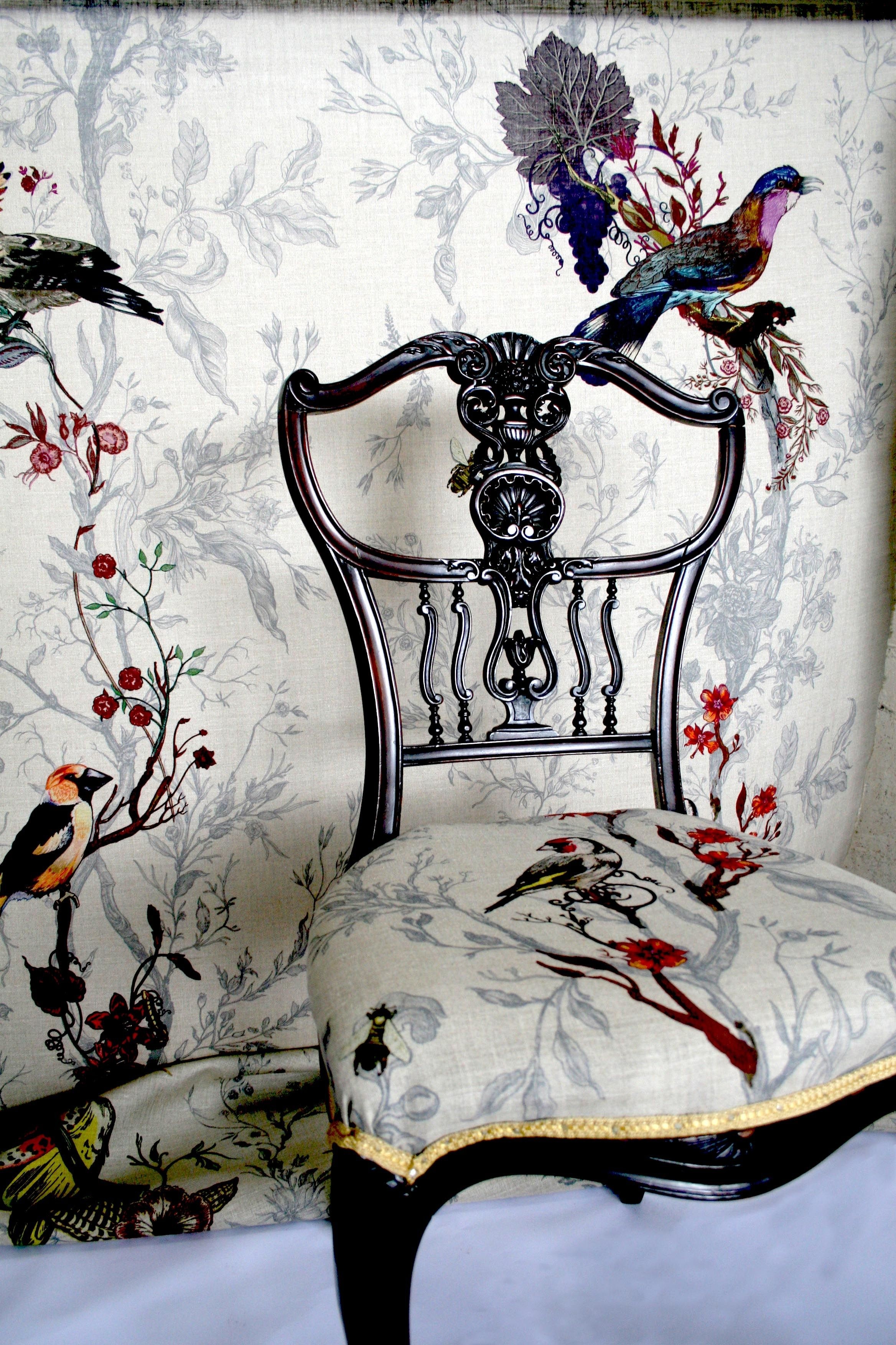 Matching wallpaper and upholstery timourous beasties