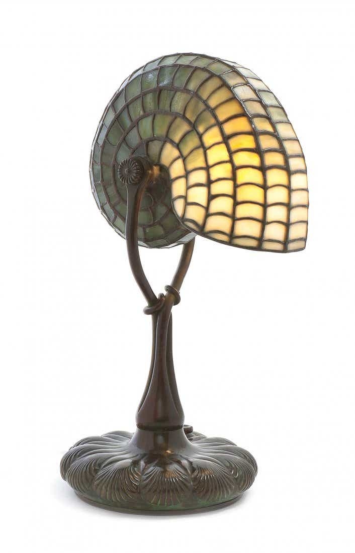Nautilus shell table lamp 14