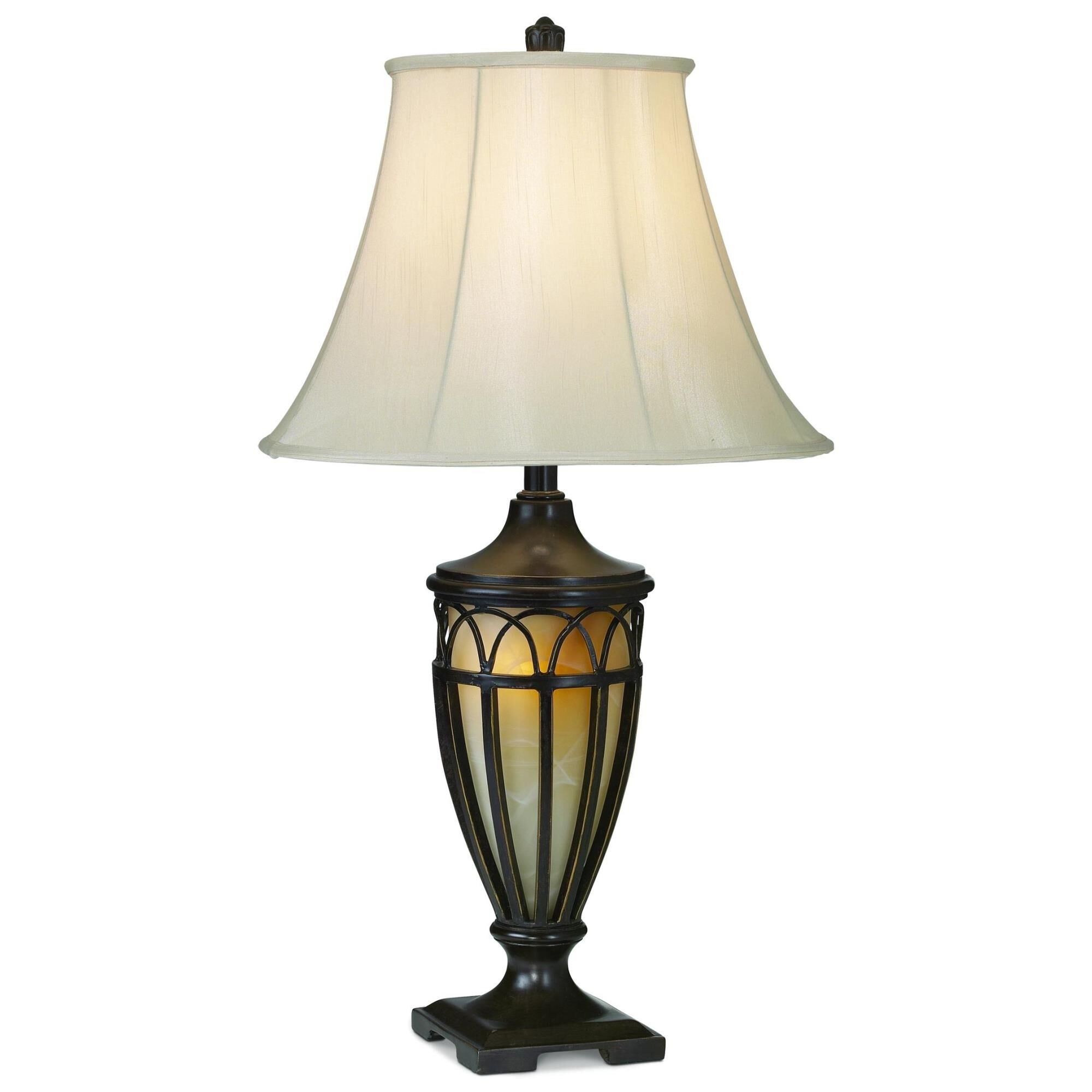 battery operated table lamp with shade