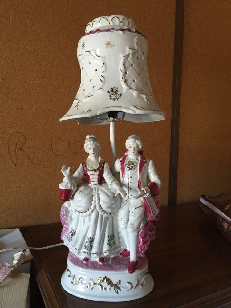 figurine table lamps antique