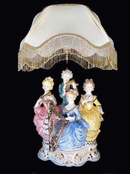 Porcelain figurine lamps