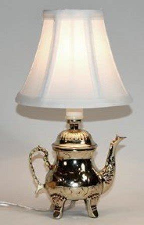 Small silver teapot accent table lamp from cbk only save