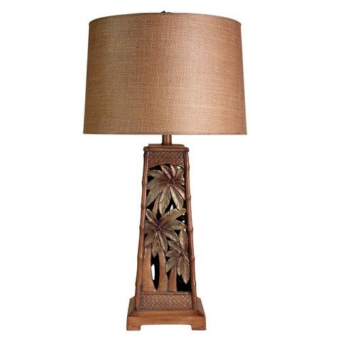 Style craft style craft palm tree tropical inspired table lamp