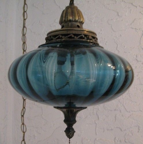 mid century swag lamp