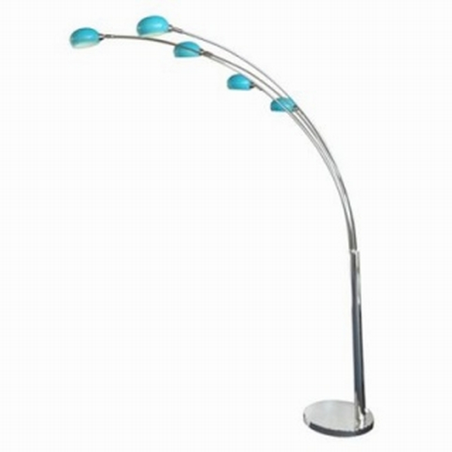 GLASS REPLACEMENT SHADES DANA LOUNGE 5 ARM ARC FLOOR LAMP WITH MARBLE BASE 