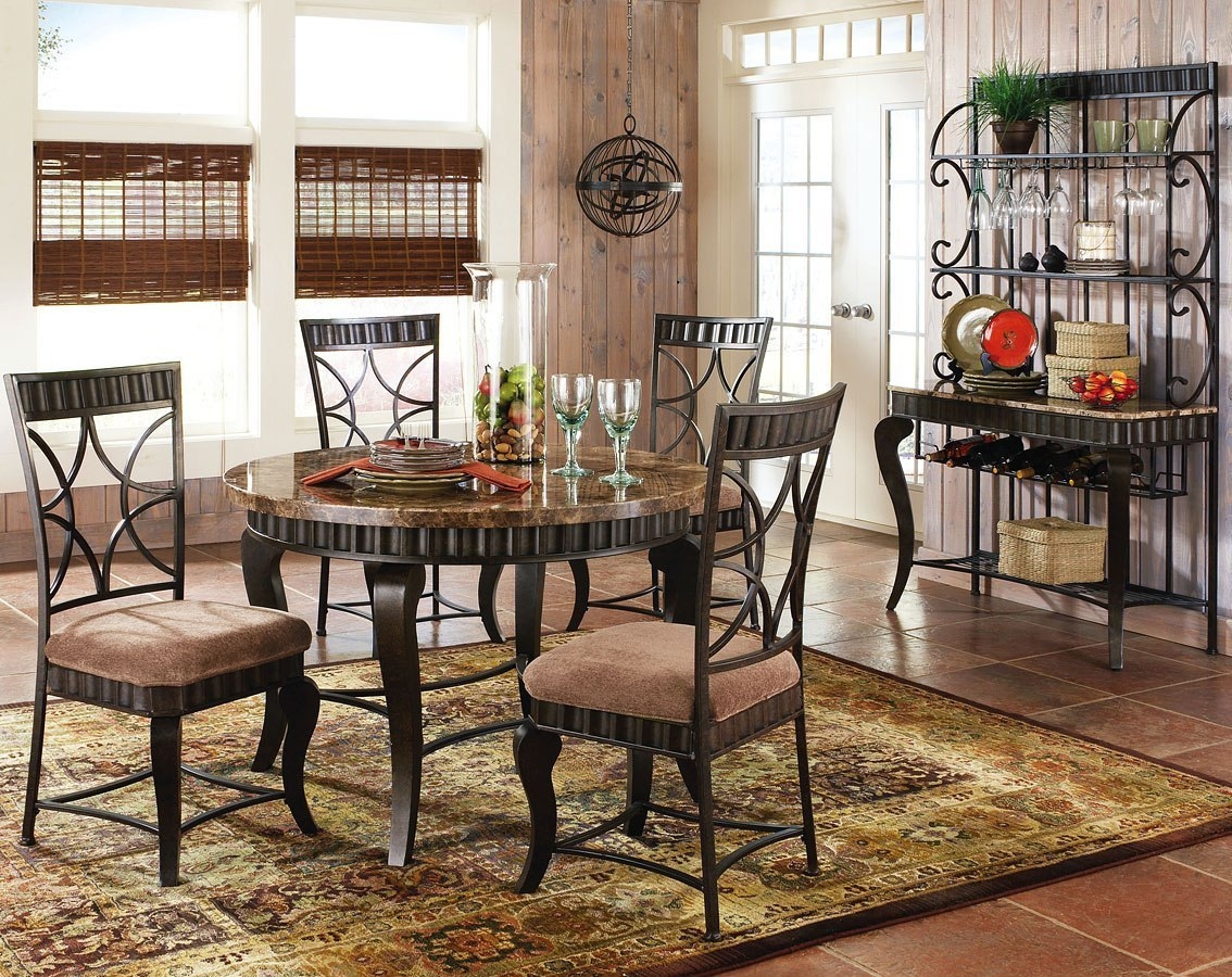 Marble top dining table set 25