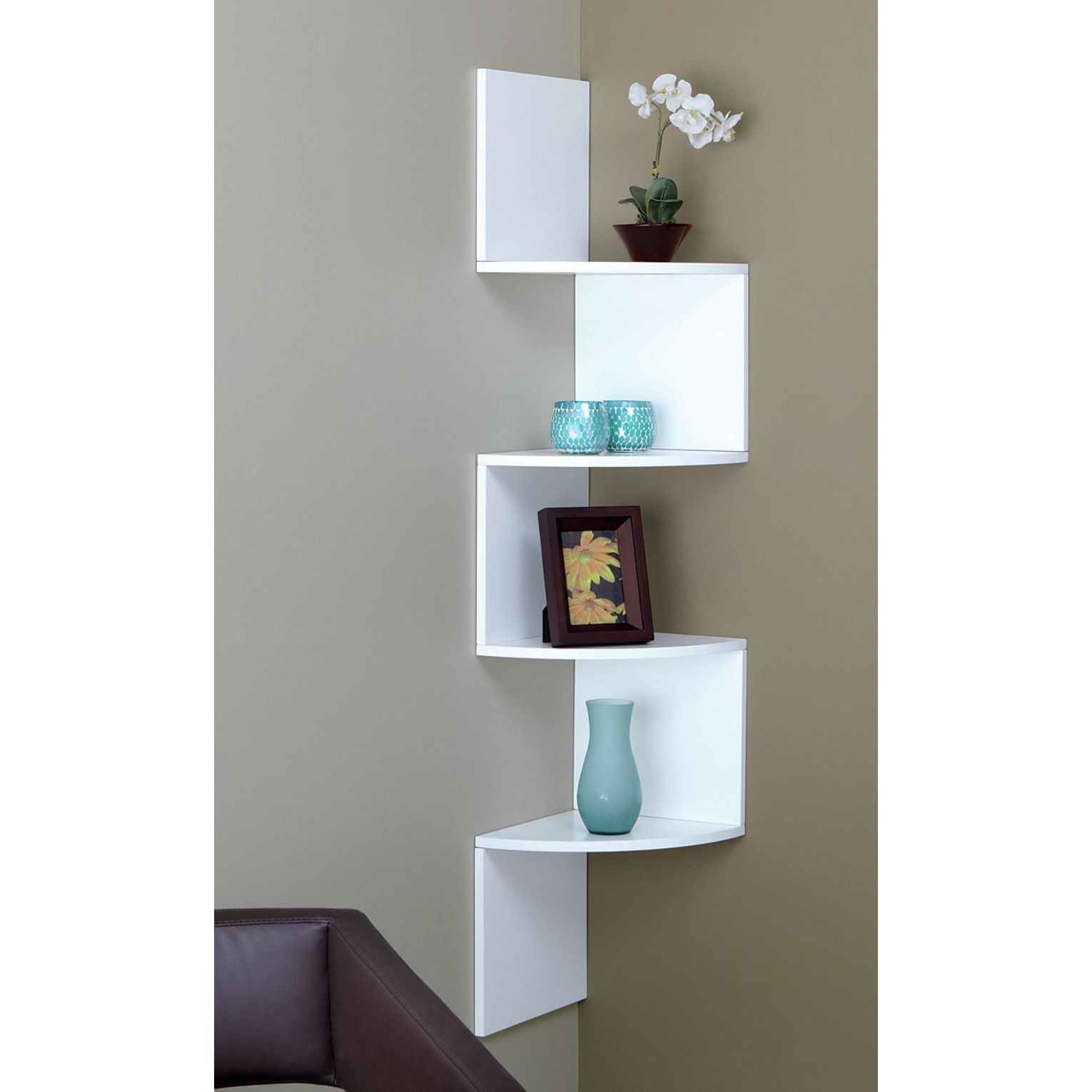 Out A Corner Bare Spot Nicely Floating Corner Shelving Unit 