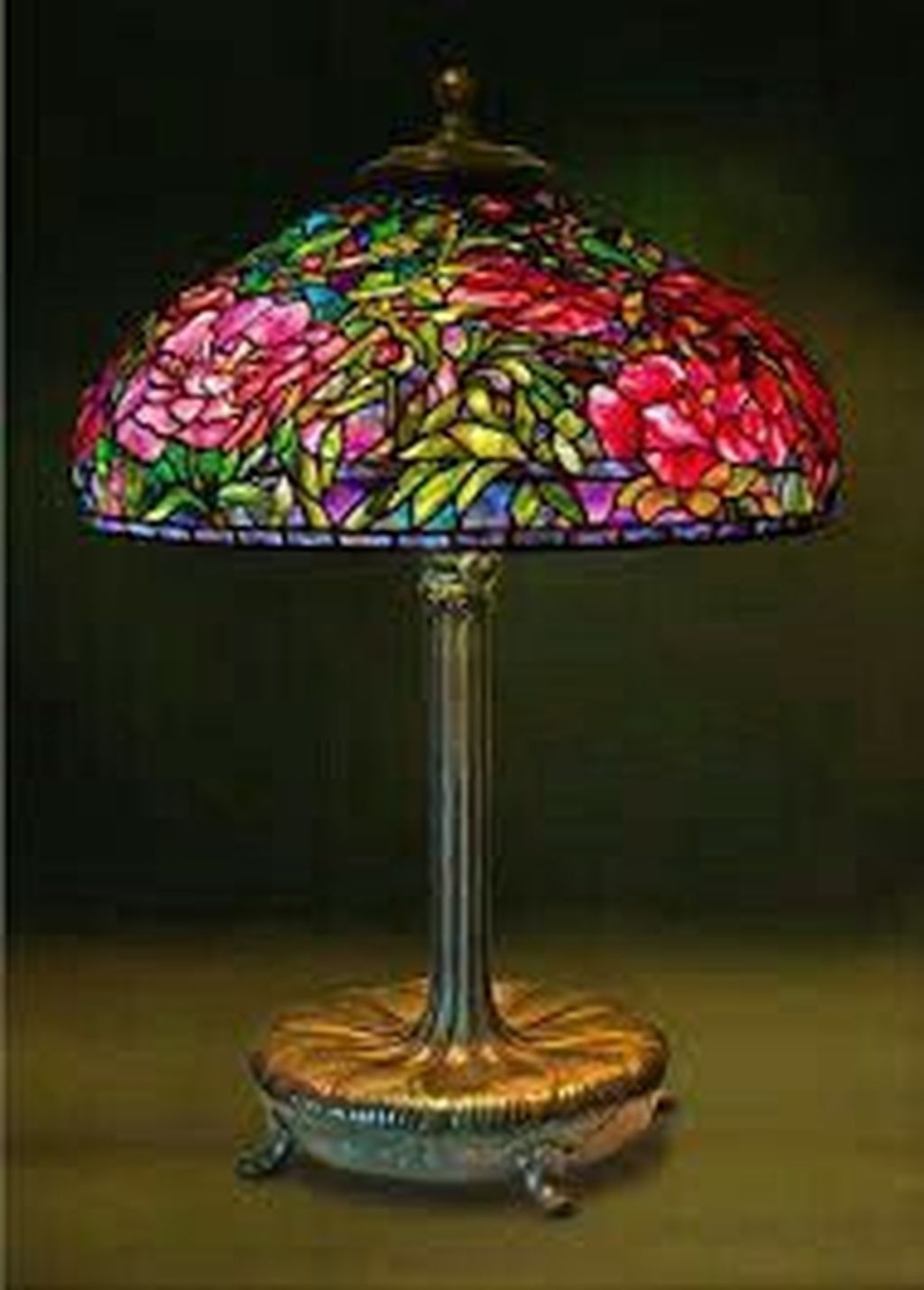 Purple tiffany table lamp 1