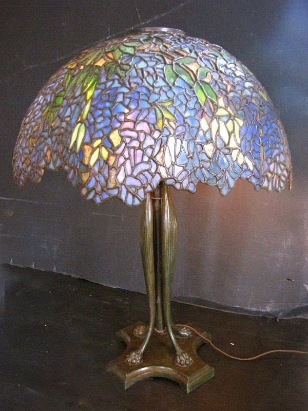 purple tiffany table lamp