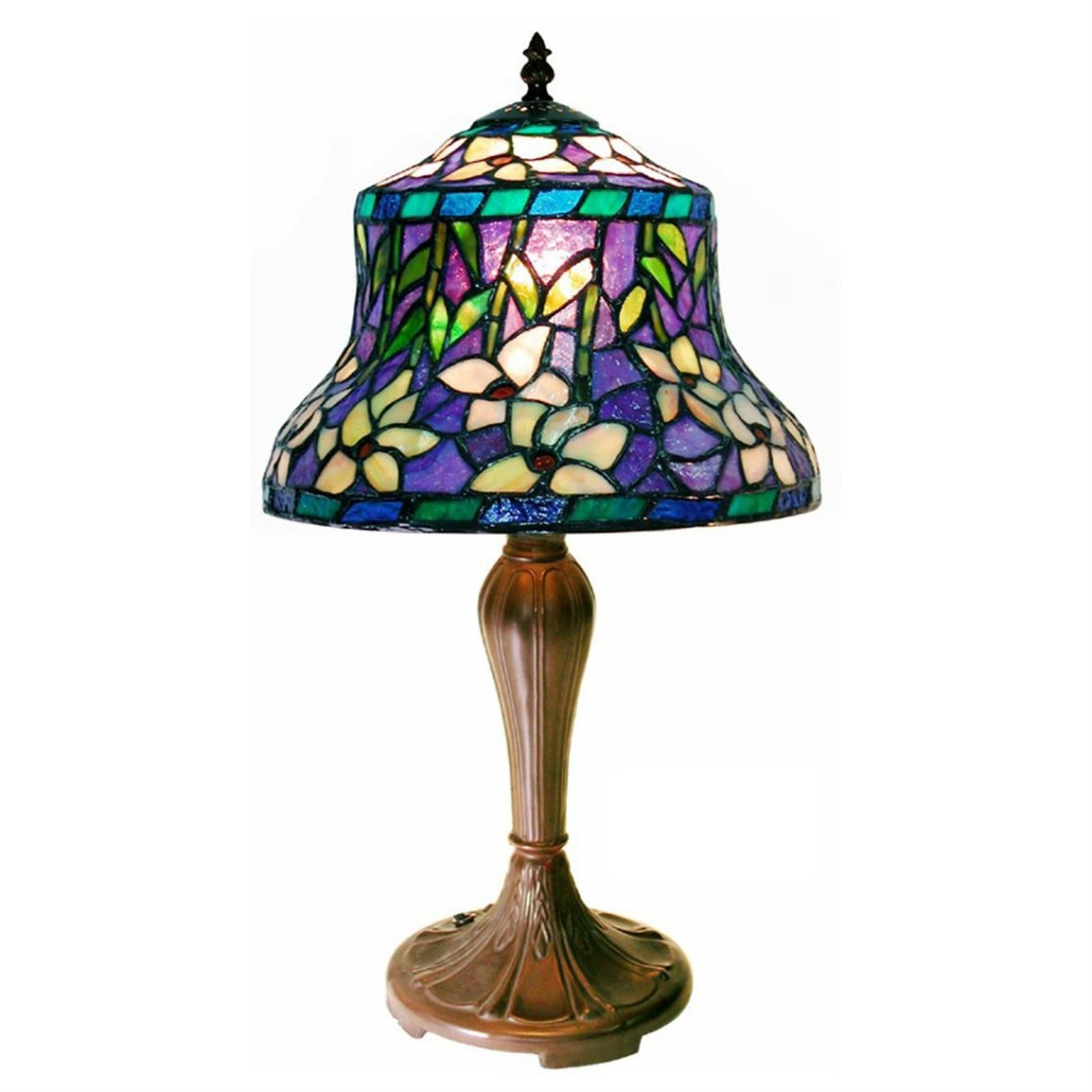 Purple tiffany table lamp 24