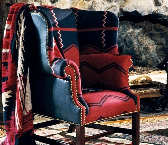 Red wingback chair 26