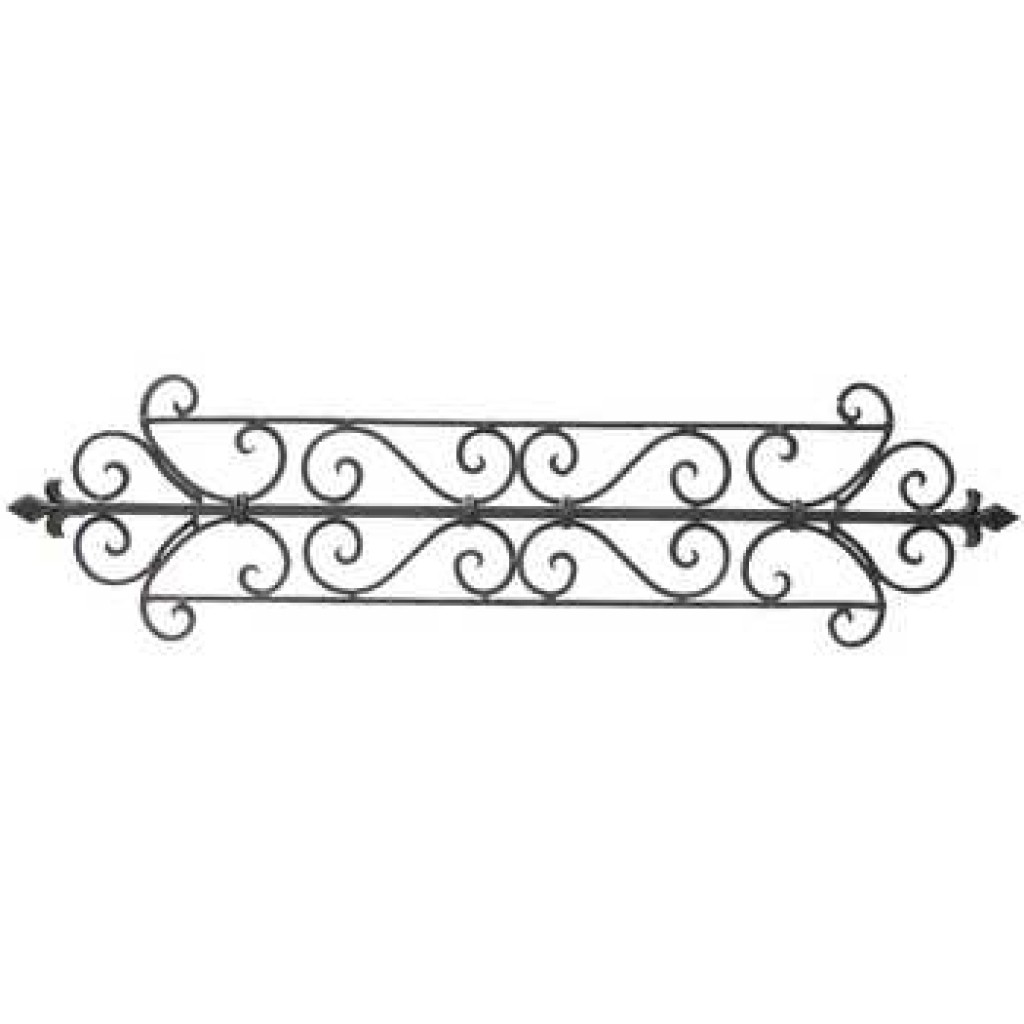 Large Decorative Vintage Tuscan Scrolling Metal Wall Grille Art Plaque Decor NEW