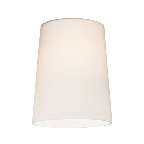 Design classics lighting cone glass shade in satin white lipless