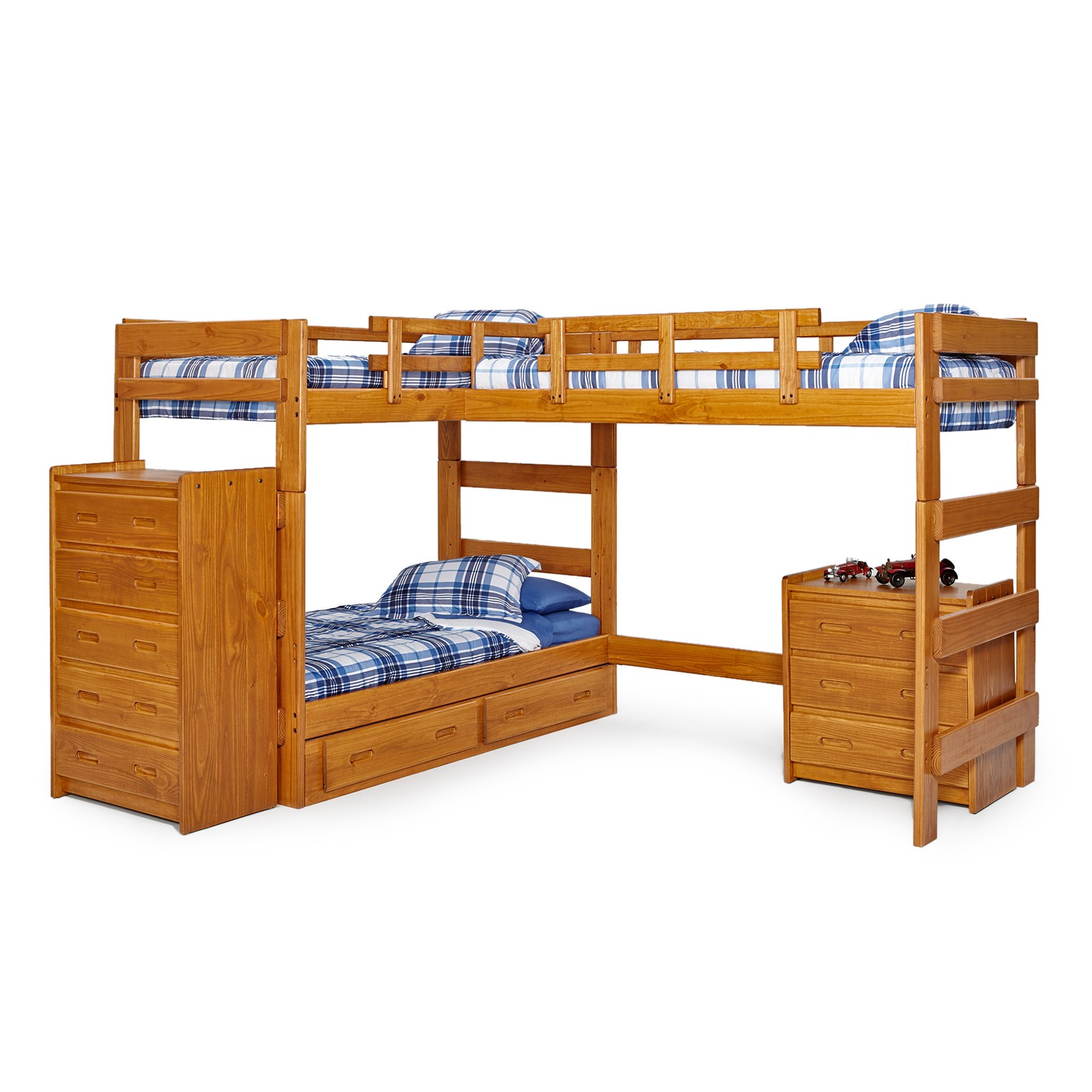 Double bunk bed with desk 2
