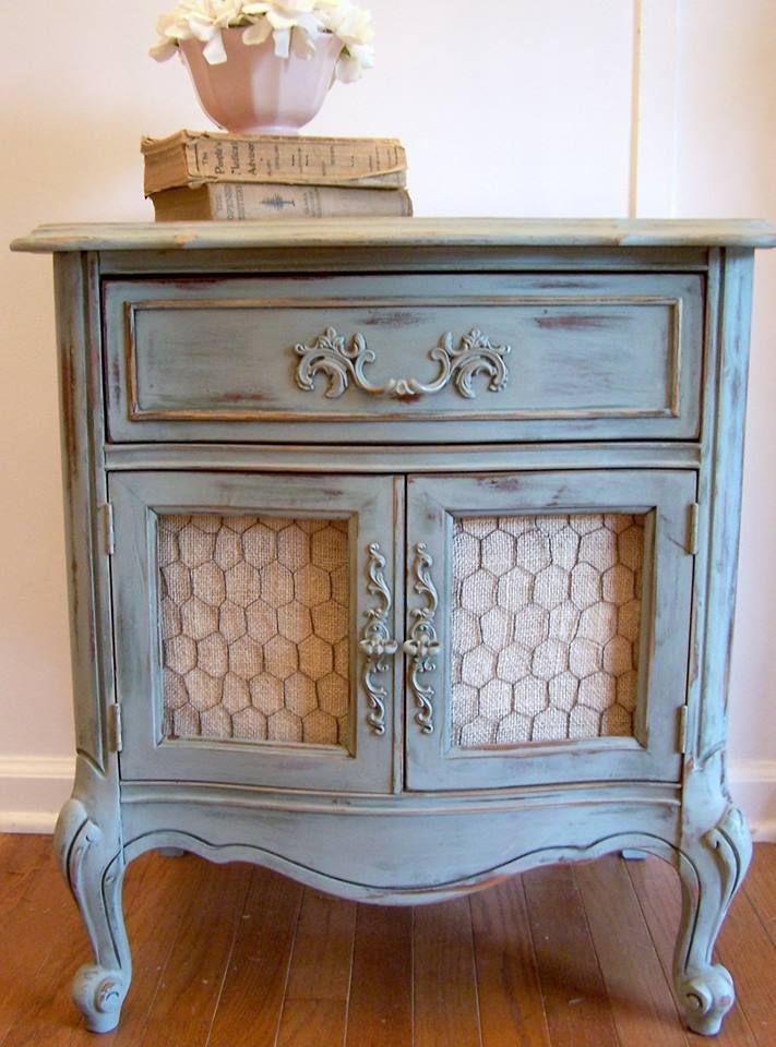 French provincial hand painted side