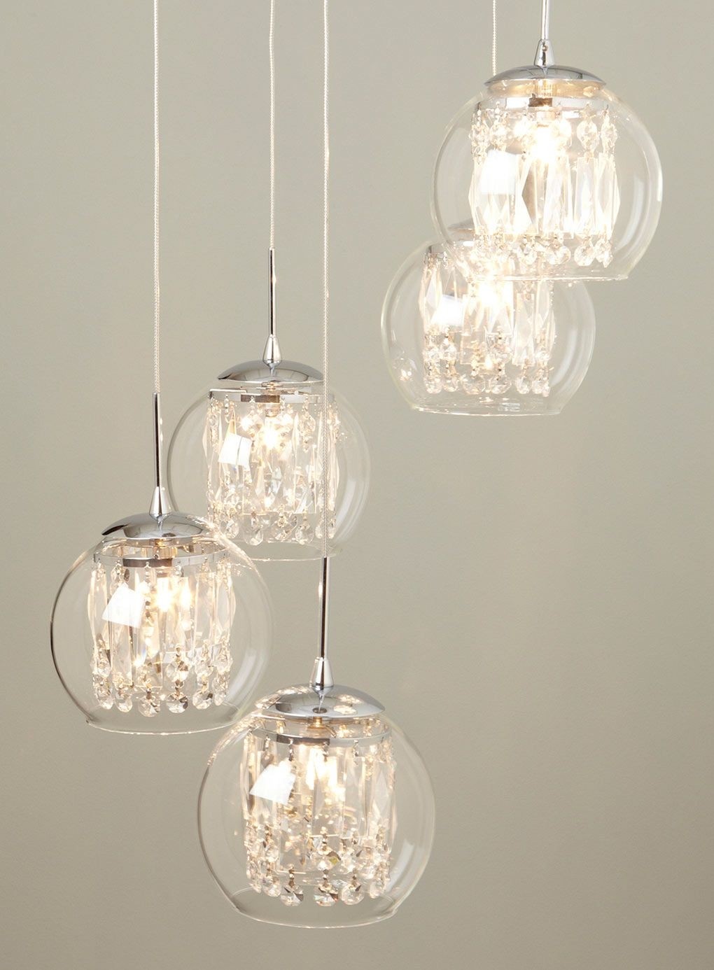 Glass kitchen pendant lights