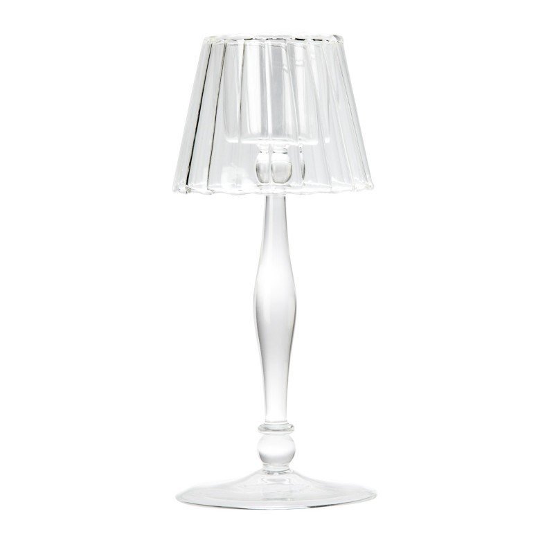 Glass tealight lamp