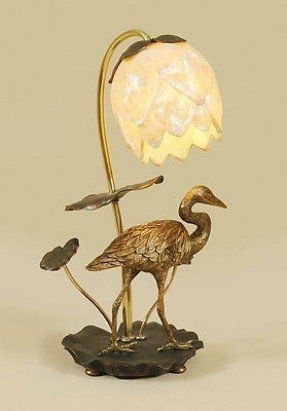 Maitland smith 1754 840 lt and dark antique brass egret