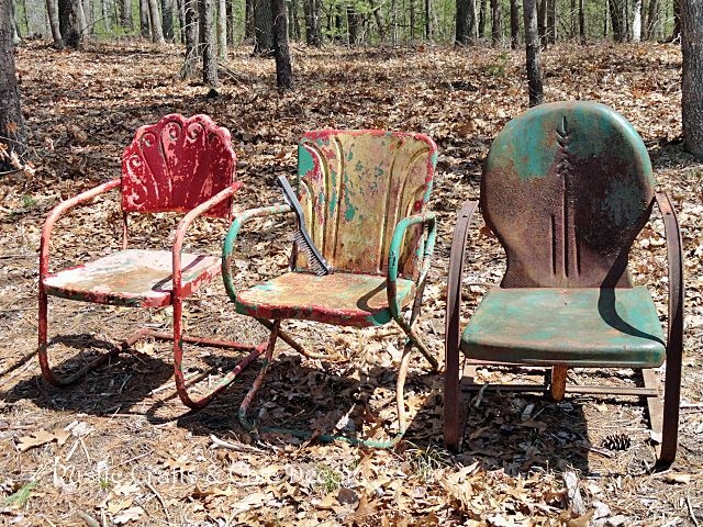 Metal garden chairs 5