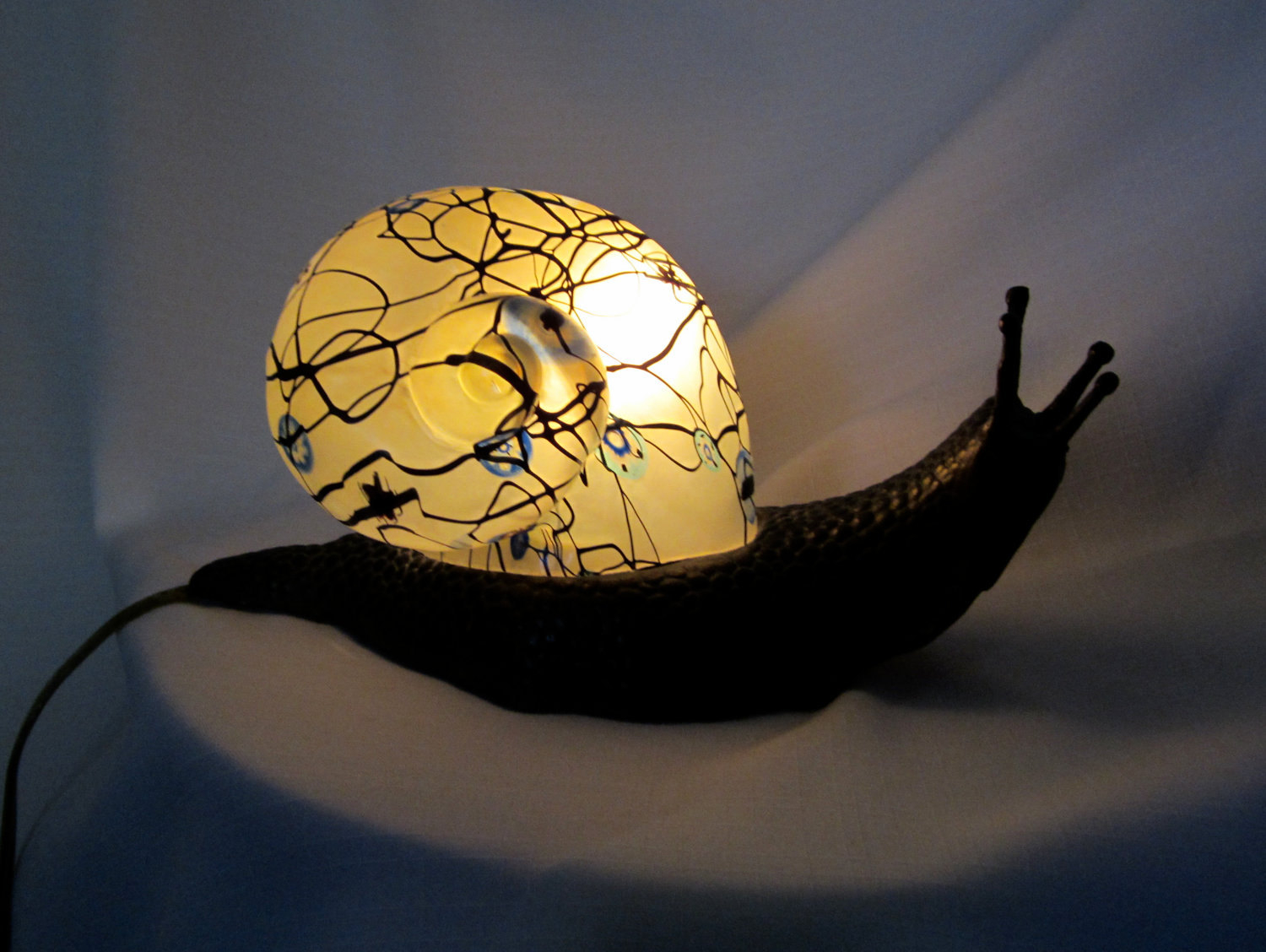 Snail lamp translucent art glass with