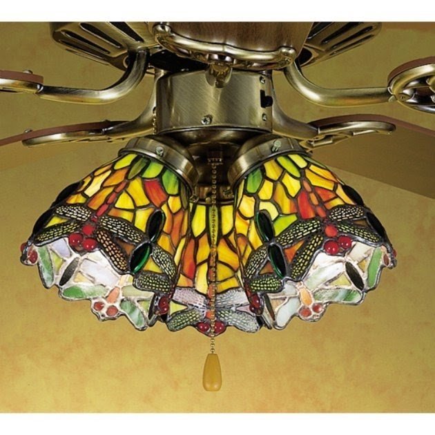 Tiffany style ceiling fan