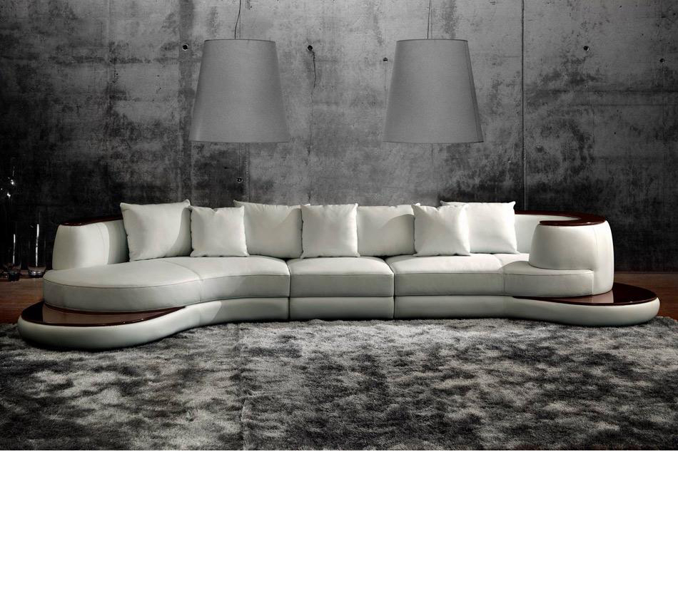 105 white leather sectional sofa