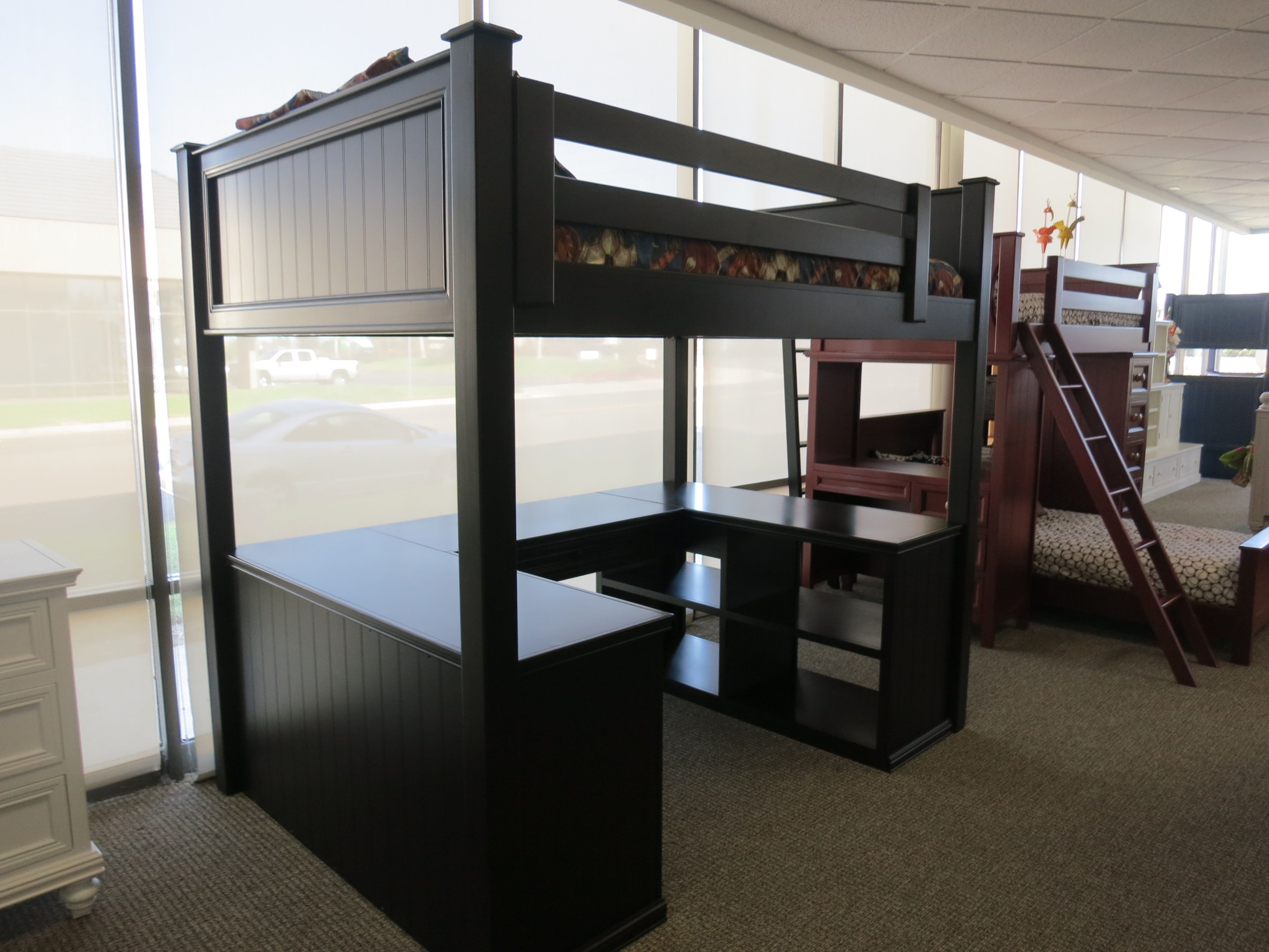 Adult loft bed with desk