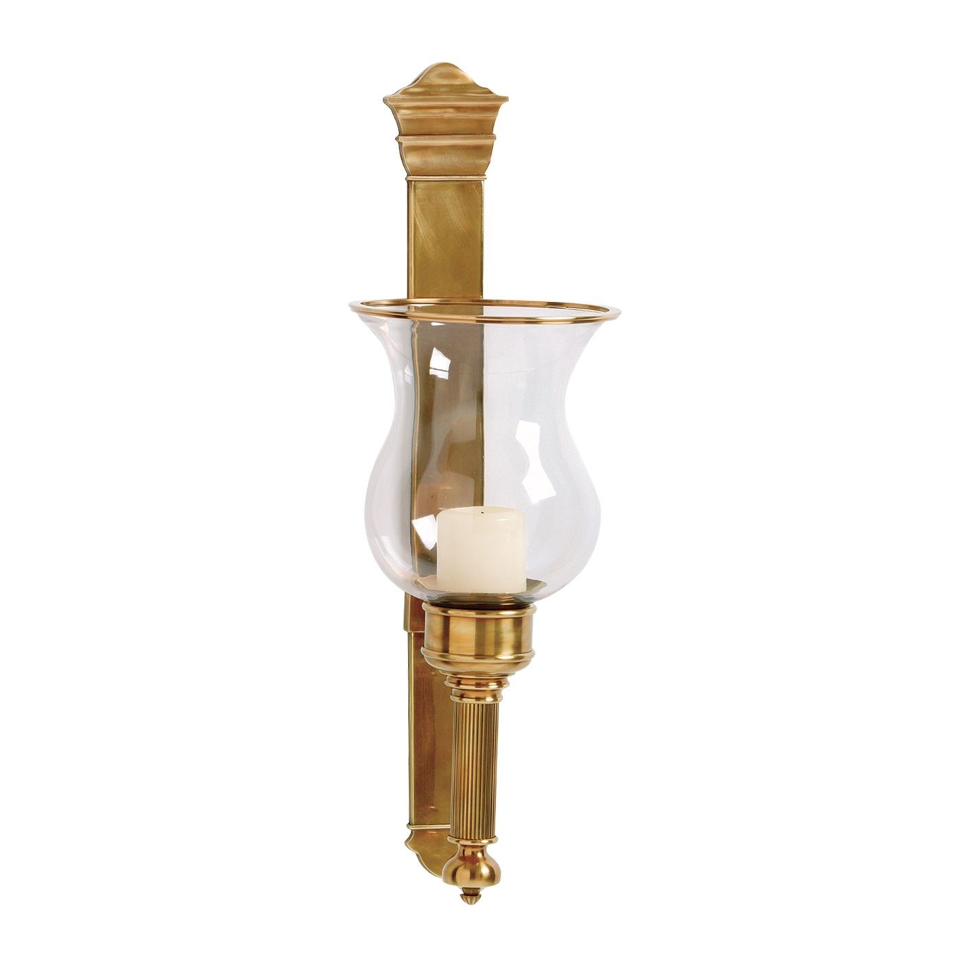 Brass wall candle sconces