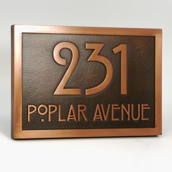 Craftsman house number plaque