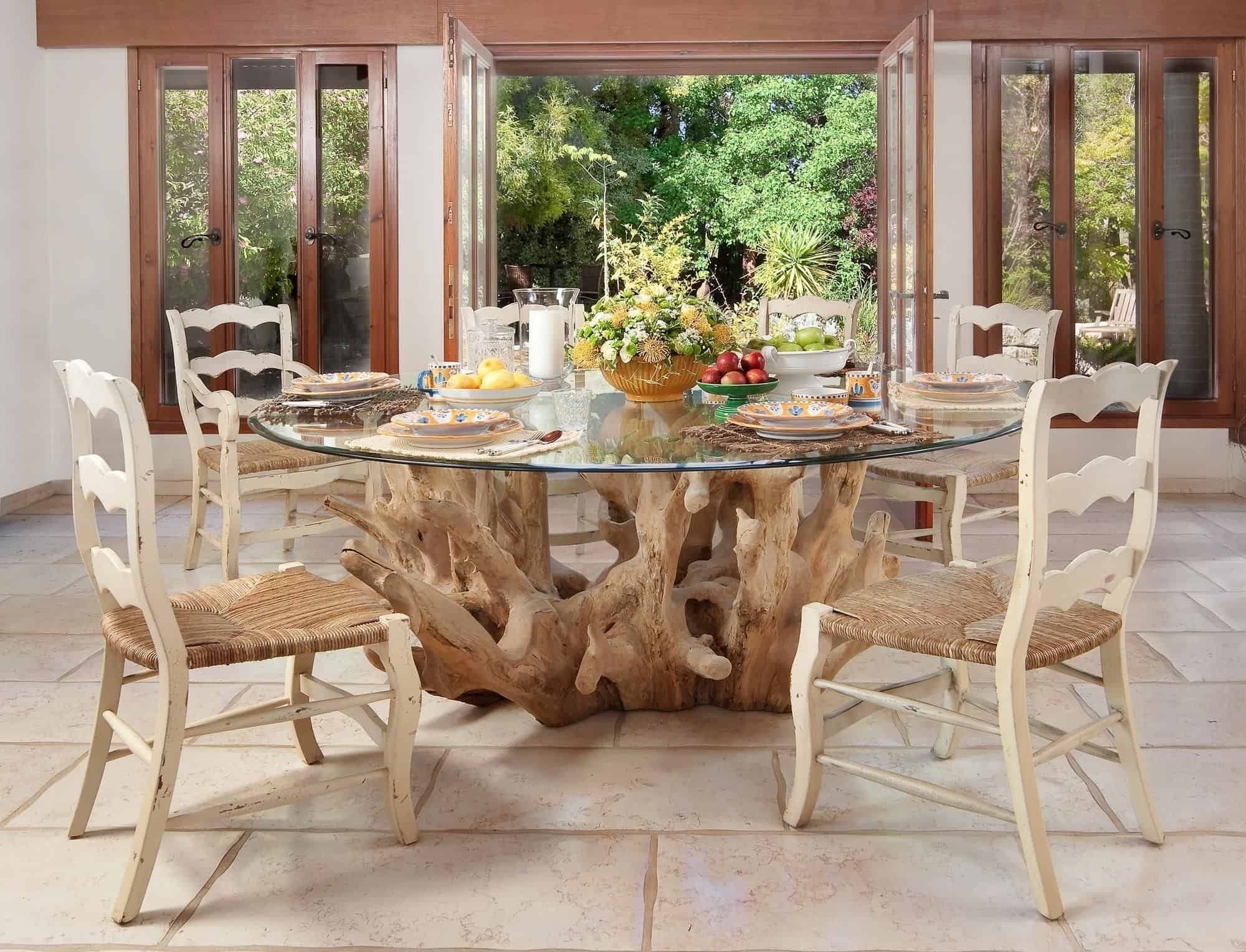 Wood Base Glass Top Dining Table Ideas On Foter