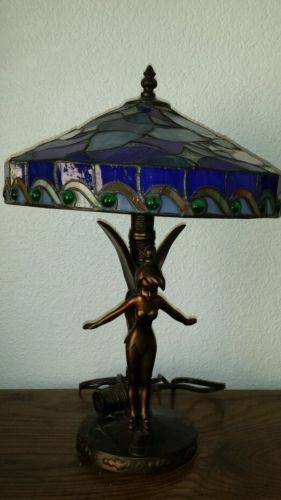 Disney tinkerbell stained glass lamp